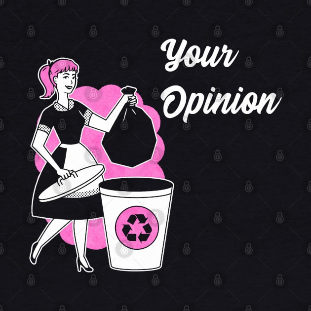 Pop Art Your Opinion Funny Mid Century 50s Graphic Novelty by Sassee Designs